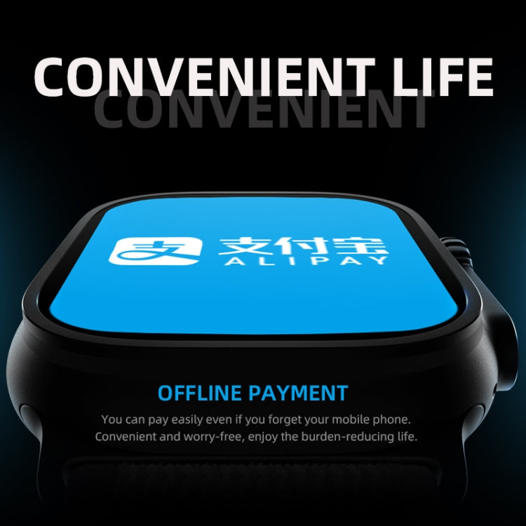 HW8 Ultra ساعة ذكية بشاشة TFT بحجم 2.02 بوصة، مقاومة للماء بمعيار IP67، تدعم مراقبة معدل ضربات القلب ونسبة الأكسجين في الدم / أوضاع رياضية متعددة