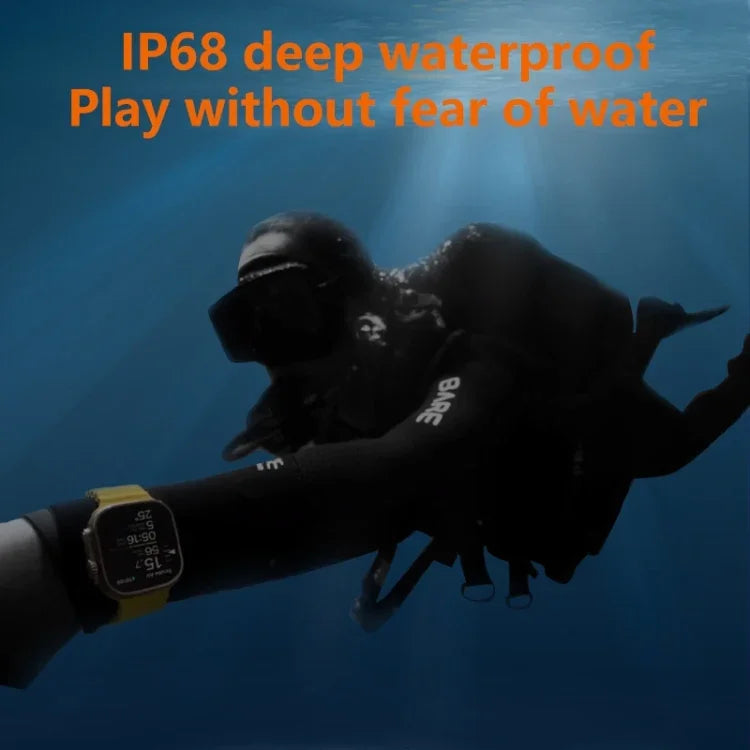 WS8 Pro ساعة ذكية بشاشة IPS كاملة اللمس بحجم 2.0 بوصة، مقاومة للماء بمعيار IP67، تدعم مراقبة معدل ضربات القلب ونسبة الأكسجين في الدم / أوضاع رياضية