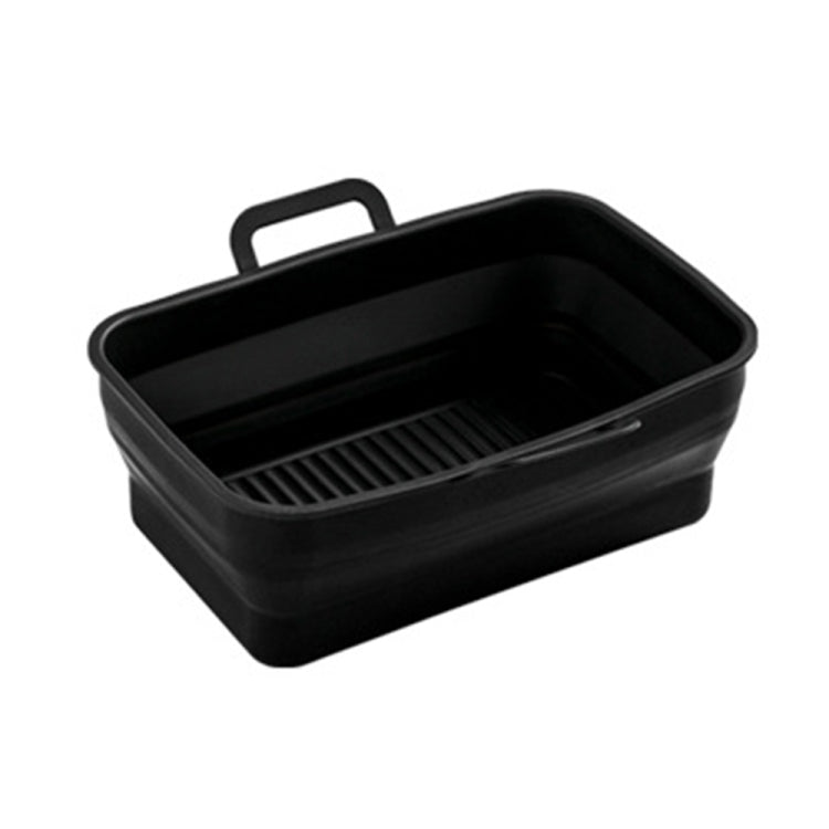 Rectangular Double Pull Basket Foldable Silicone Air Fryer Baking Pan