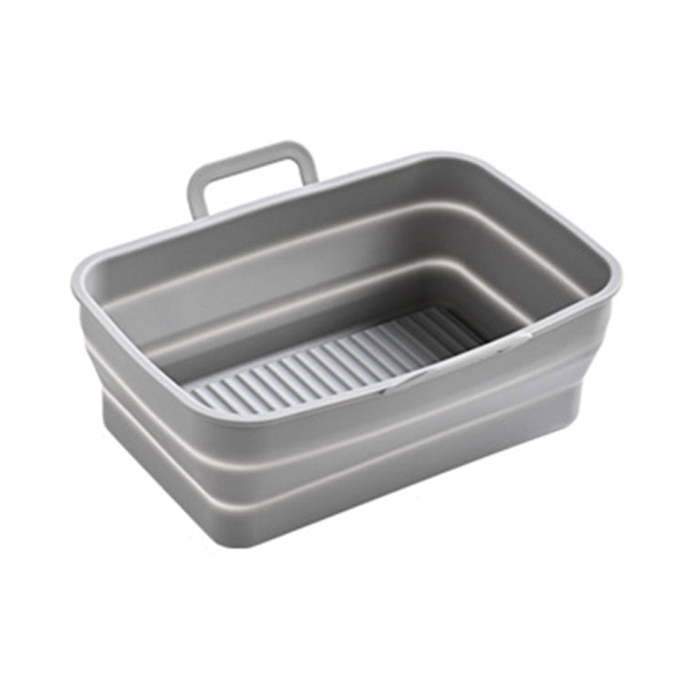 Rectangular Double Pull Basket Foldable Silicone Air Fryer Baking Pan