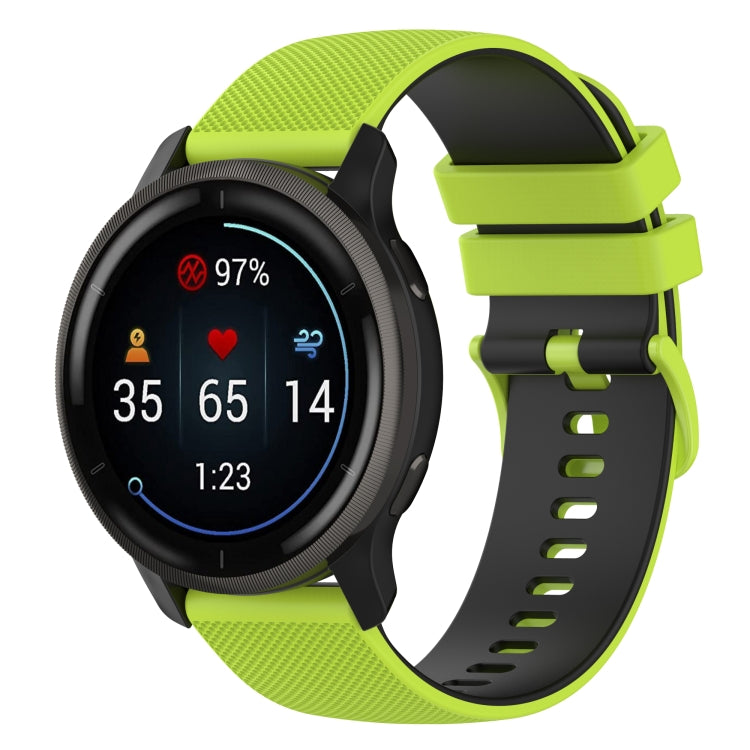 Small Plaid Texture Two-color Silicone Watch Band, For Suunto 5 Peak