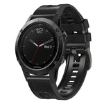 Quick Release Silicone Leather Watch Band, For Garmin Fenix 7