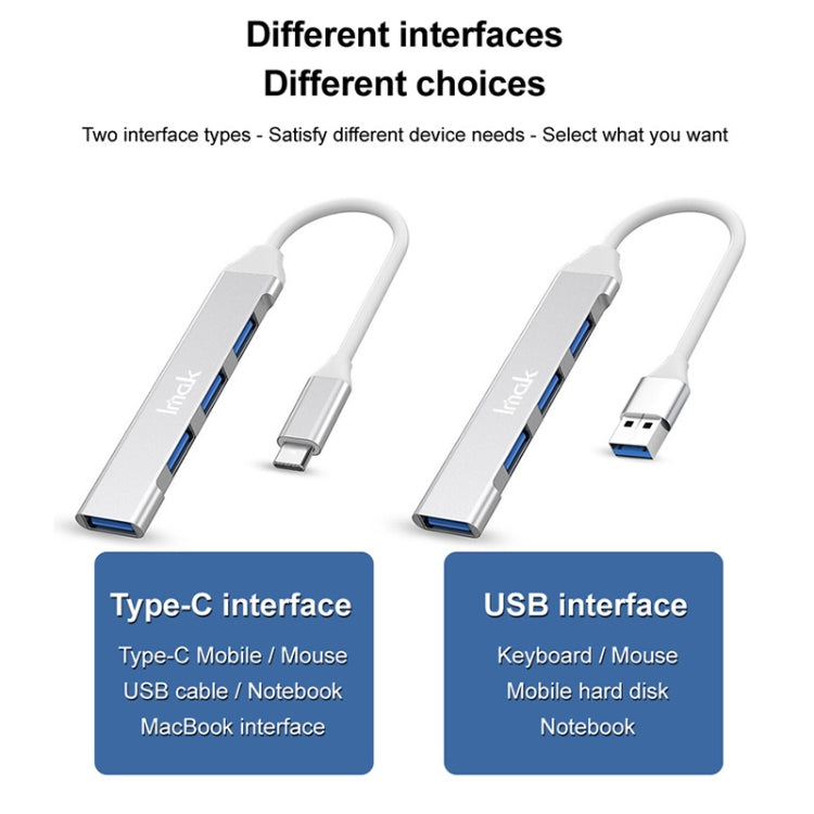 محطة إرساء متعددة الوظائف 4 في 1 من imak، USB، USB-C / Type-C