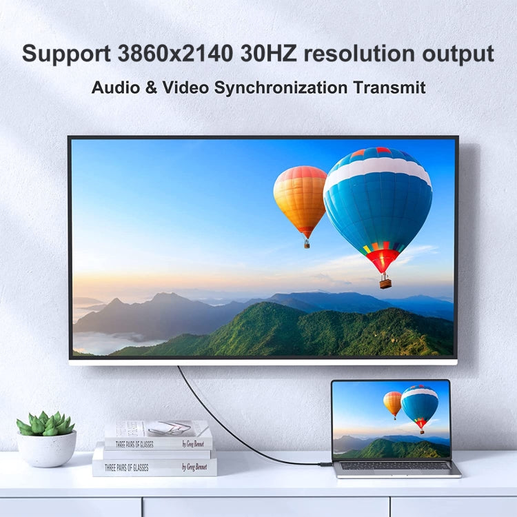 كابل محول من HDMI إلى USB + DisplayPort مع مزود طاقة، الطول: 1.8م، 180سم