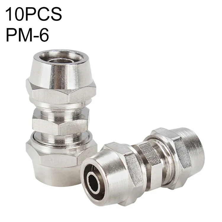 موصل سريع مستقيم من النحاس المطلي بالنيكل من LAIZE PM-4 (قطعتان)، PM-6 (قطعتان)، PM-8 (قطعتان)، PM-10 (قطعتان)، PM-12، PM-14، PM-16