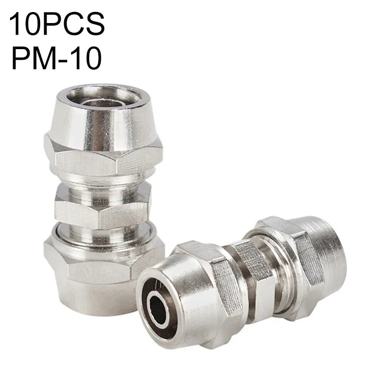 موصل سريع مستقيم من النحاس المطلي بالنيكل من LAIZE PM-4 (قطعتان)، PM-6 (قطعتان)، PM-8 (قطعتان)، PM-10 (قطعتان)، PM-12، PM-14، PM-16