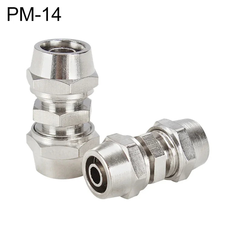موصل سريع مستقيم من النحاس المطلي بالنيكل من LAIZE PM-4 (قطعتان)، PM-6 (قطعتان)، PM-8 (قطعتان)، PM-10 (قطعتان)، PM-12، PM-14، PM-16