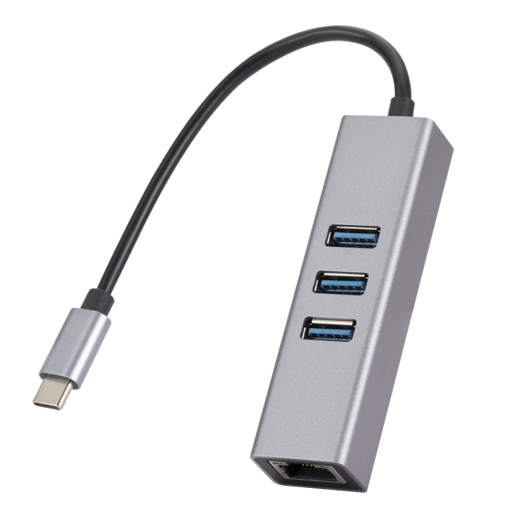 محول HUB SL-030 من USB-C / Type-C إلى إيثرنت جيجابت RJ45 و3 منافذ USB 3.0، USB-C / Type-C إلى RJ45 و3 منافذ USB