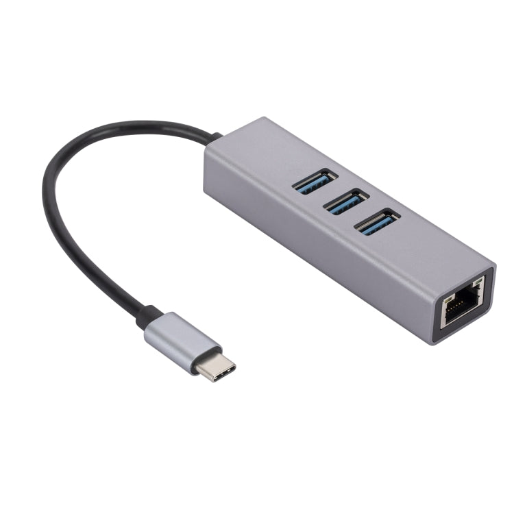 محول HUB SL-030 من USB-C / Type-C إلى إيثرنت جيجابت RJ45 و3 منافذ USB 3.0، USB-C / Type-C إلى RJ45 و3 منافذ USB