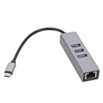 محول HUB SL-030 من USB-C / Type-C إلى إيثرنت جيجابت RJ45 و3 منافذ USB 3.0، USB-C / Type-C إلى RJ45 و3 منافذ USB