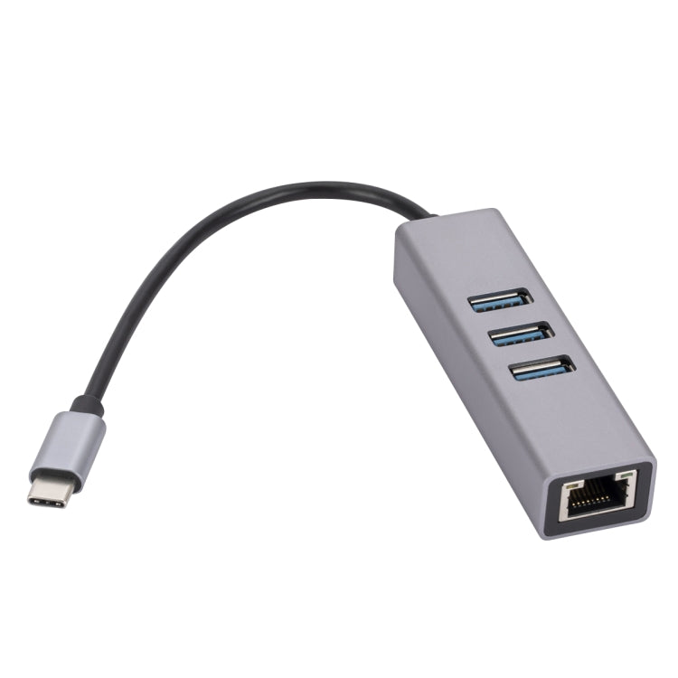 محول HUB SL-030 من USB-C / Type-C إلى إيثرنت جيجابت RJ45 و3 منافذ USB 3.0، USB-C / Type-C إلى RJ45 و3 منافذ USB