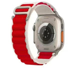 سوار ساعة نايلون ثنائي اللون قابل للتنفس لساعة آبل، ألترا 49مم / السلسلة 8 و7 45مم / SE 2 و6 وSE و5 و4 44مم / 3 و2 و1 42مم، السلسلة 8 و7 41مم / SE 2 و6 وSE و5 و4 40مم / 3 و2 و1 38مم