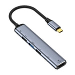 محول متعدد الوظائف 6 في 1 من USB-C/نوع C إلى HDMI+USB 3.1+USB 2.0 مزدوج+USB-C مزدوج، Y004