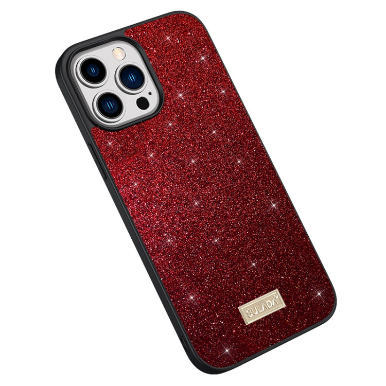 SULADA PC+TPU Leather Glitter Phone Case, For iPhone 14, For iPhone 14 Plus, For iPhone 14 Pro, For iPhone 14 Pro Max
