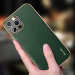 SULADA Shockproof TPU + Handmade Leather Phone Case, For iPhone 14, For iPhone 14 Plus, For iPhone 14 Pro, For iPhone 14 Pro Max