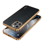 SULADA Shockproof TPU + Handmade Leather Phone Case, For iPhone 14, For iPhone 14 Plus, For iPhone 14 Pro, For iPhone 14 Pro Max
