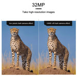 Comparison of low pixels vs H888WIFI 4K hunting trail camera with WiFi high-resolution images of a cheetah.