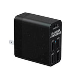 شاحن PD بمنفذ USB-C / Type-C بقوة 65 واط + موزع USB بأربعة منافذ X83، قابس أمريكي