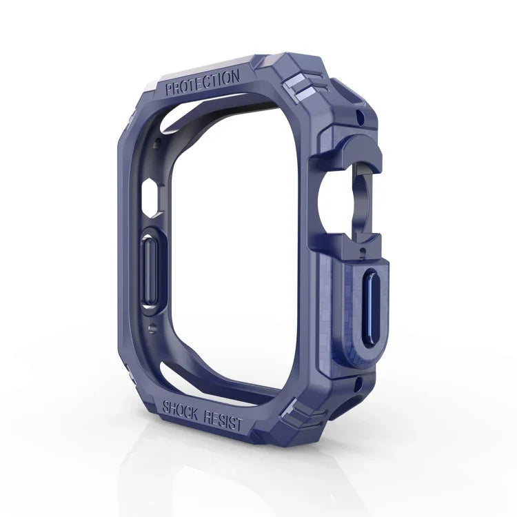 TPU + PC Carbon Fiber Shockproof Case For Apple Watch, Ultra 3 / 2 / 1 49mm