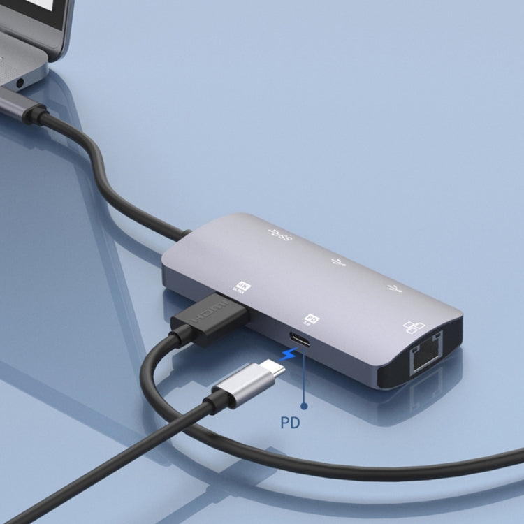 محطة إرساء محمولة متعددة الوظائف Onten OTN-UC910 من USB-C / Type-C، OTN-UC910