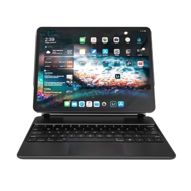 غطاء جلد مع لوحة مفاتيح بلوتوث ولوحة لمس، لجهاز iPad Air 5 / 4 بحجم 10.9 بوصة، لجهاز iPad Pro 11 بوصة 2021/2020/2018، لجهاز iPad Pro 12.9 بوصة 2021/2020/2018