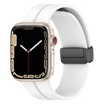 Solid Color Silicone Watch Band, For Apple Watch Series 8&7 41mm / SE 2&6&SE&5&4 40mm / 3&2&1 38mm, For Apple Watch Ultra 49mm / Series 8&7 45mm / SE 2&6&SE&5&4 44mm