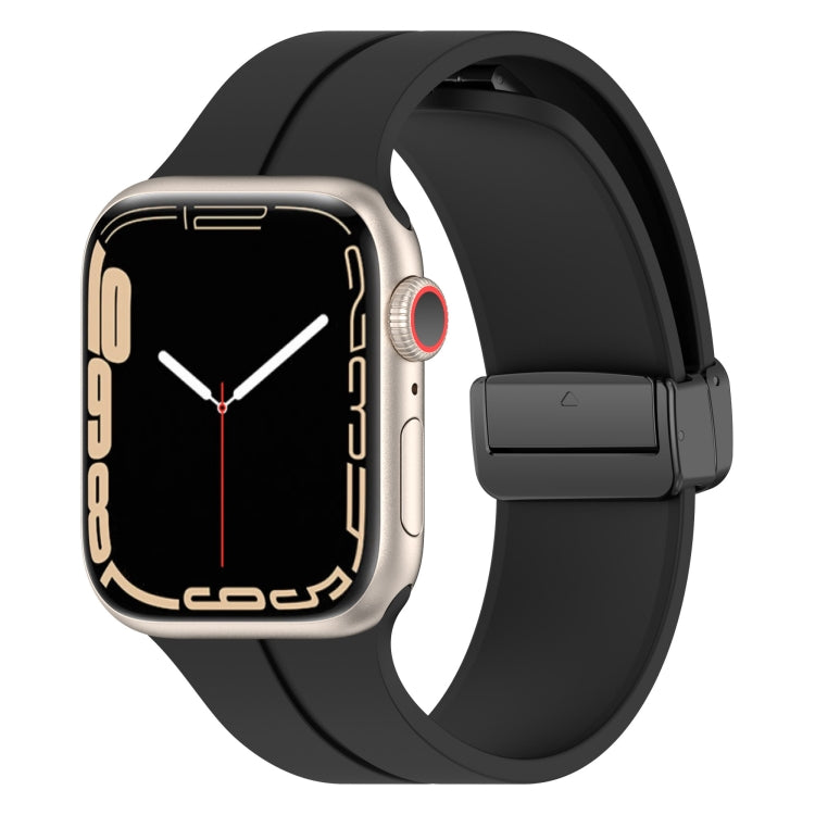 Solid Color Silicone Watch Band, For Apple Watch Series 8&7 41mm / SE 2&6&SE&5&4 40mm / 3&2&1 38mm, For Apple Watch Ultra 49mm / Series 8&7 45mm / SE 2&6&SE&5&4 44mm