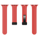 Solid Color Silicone Watch Band, For Apple Watch Ultra 49mm / Series 8&7 45mm / SE 2&6&SE&5&4 44mm, For Apple Watch Series 8&7 41mm / SE 2&6&SE&5&4 40mm / 3&2&1 38mm
