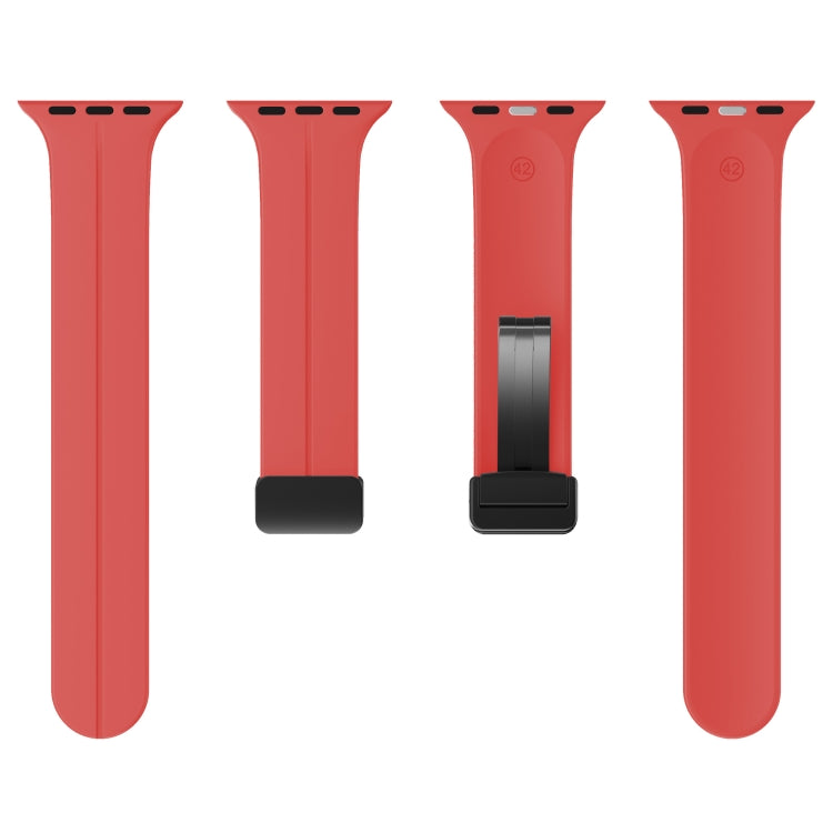 Solid Color Silicone Watch Band, For Apple Watch Ultra 49mm / Series 8&7 45mm / SE 2&6&SE&5&4 44mm, For Apple Watch Series 8&7 41mm / SE 2&6&SE&5&4 40mm / 3&2&1 38mm