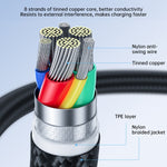 JOYROOM كابل شحن سريع وبيانات USB إلى 8 دبابيس من سلسلة Surpass بقوة 2.4 أمبير، 0.25 متر، 1.2 متر