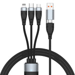 كابل شحن سريع وبيانات ADC-008 100 واط USB/Type-C إلى Type-C + 8 دبابيس + Micro USB، من اثنين إلى ثلاثة، متوافق بالكامل، 1.2 متر، 2 متر