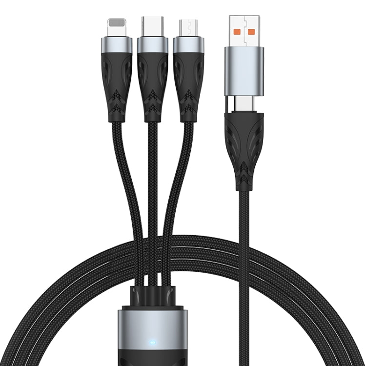 كابل شحن سريع وبيانات ADC-008 100 واط USB/Type-C إلى Type-C + 8 دبابيس + Micro USB، من اثنين إلى ثلاثة، متوافق بالكامل، 1.2 متر، 2 متر