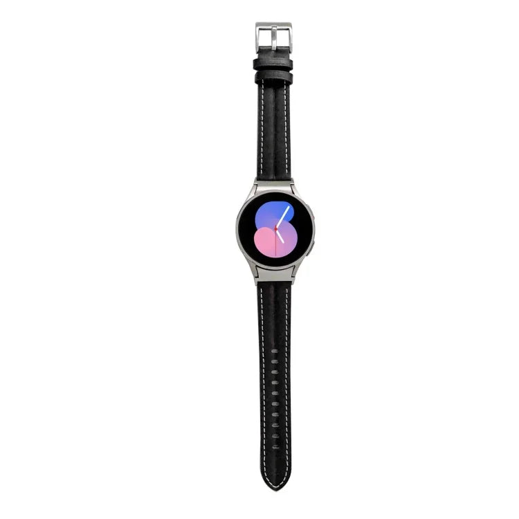 سوار ساعة من الجلد الطبيعي المحفور، لساعات Samsung Galaxy Watch5 مقاس 40 مم / 44 مم