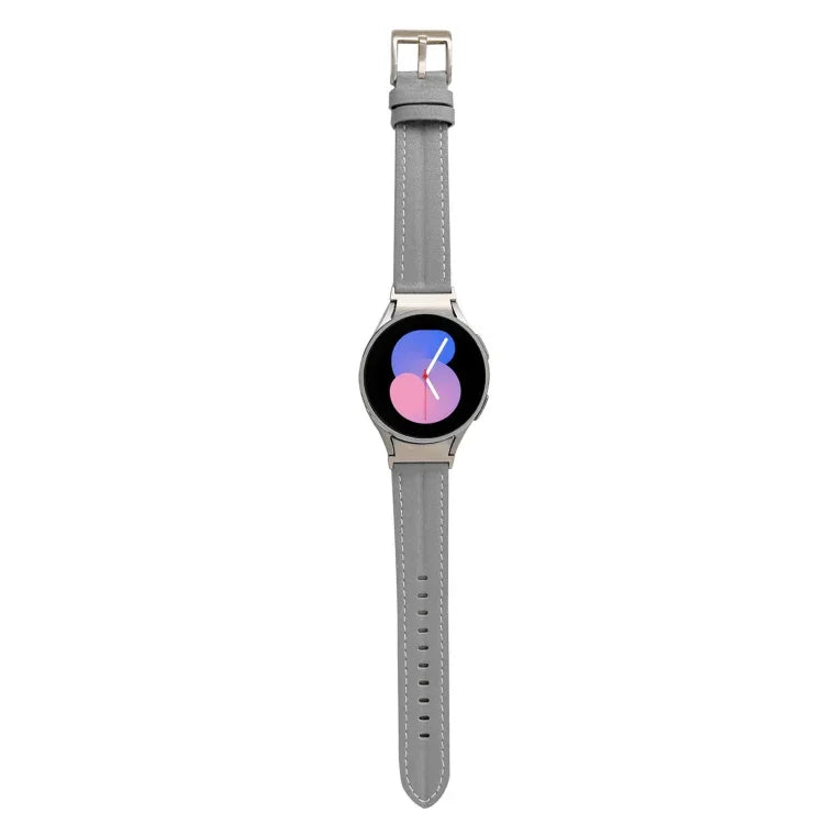 سوار ساعة من الجلد الطبيعي المحفور، لساعات Samsung Galaxy Watch5 مقاس 40 مم / 44 مم