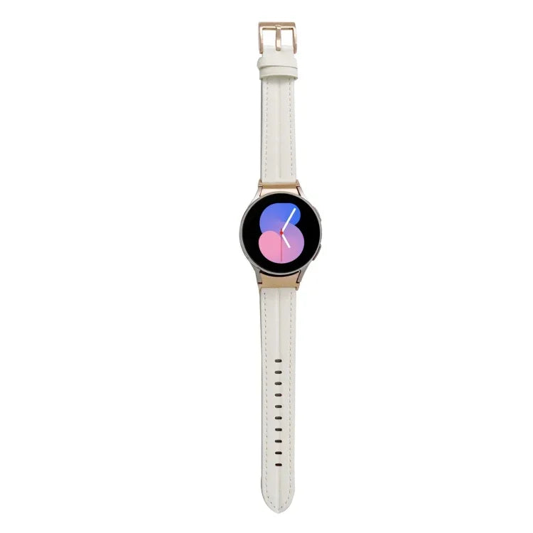 سوار ساعة من الجلد الطبيعي المحفور، لساعات Samsung Galaxy Watch5 مقاس 40 مم / 44 مم