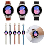 سوار ساعة من الجلد الطبيعي المحفور، لساعات Samsung Galaxy Watch5 مقاس 40 مم / 44 مم