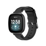 Genuine Leather Watch Band, For Fitbit Versa 3 / Sense