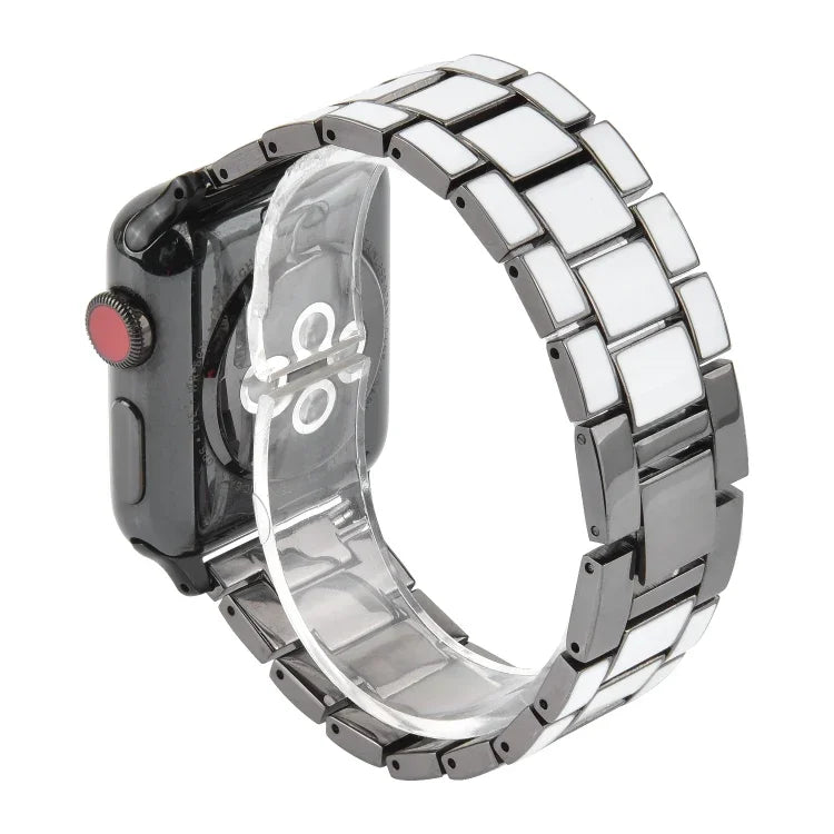 سوار ساعة معدني إيبوكسي، لسلسلة Apple Watch 5 و 4 مقاس 44مم / 3 و 2 و 1 مقاس 42مم