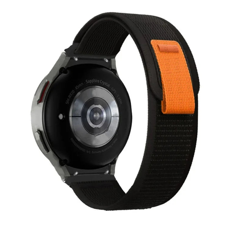 لساعات Samsung Galaxy Watch 5 Pro / Watch4 Classic، سوار ساعة من النايلون بحلقة