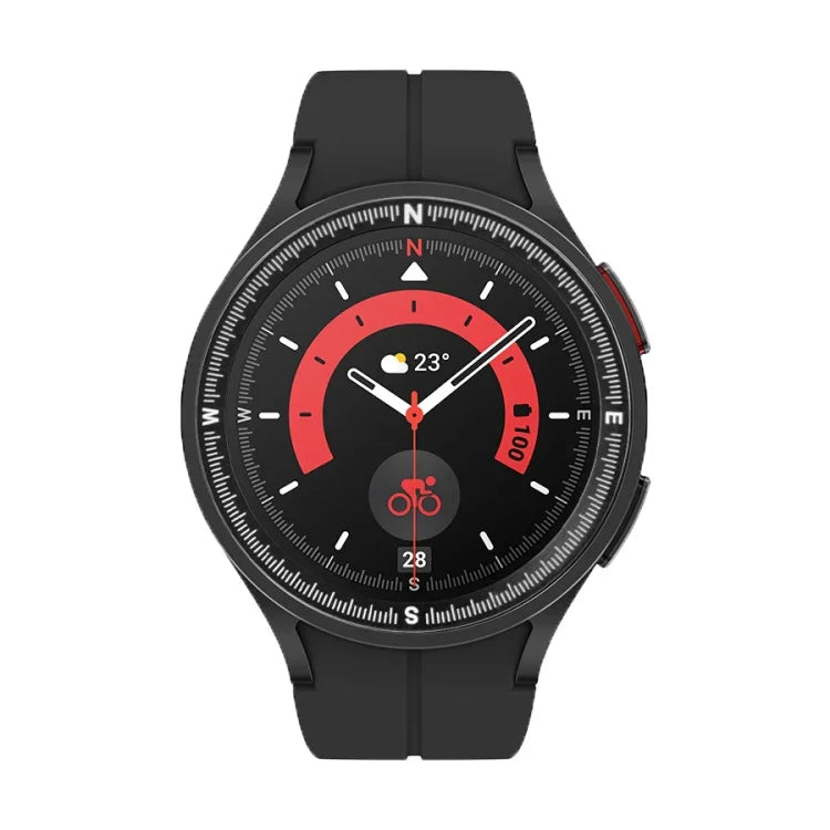 إطار ساعة معدني بمقياس بوصلة، لساعات Samsung Galaxy Watch 5 Pro