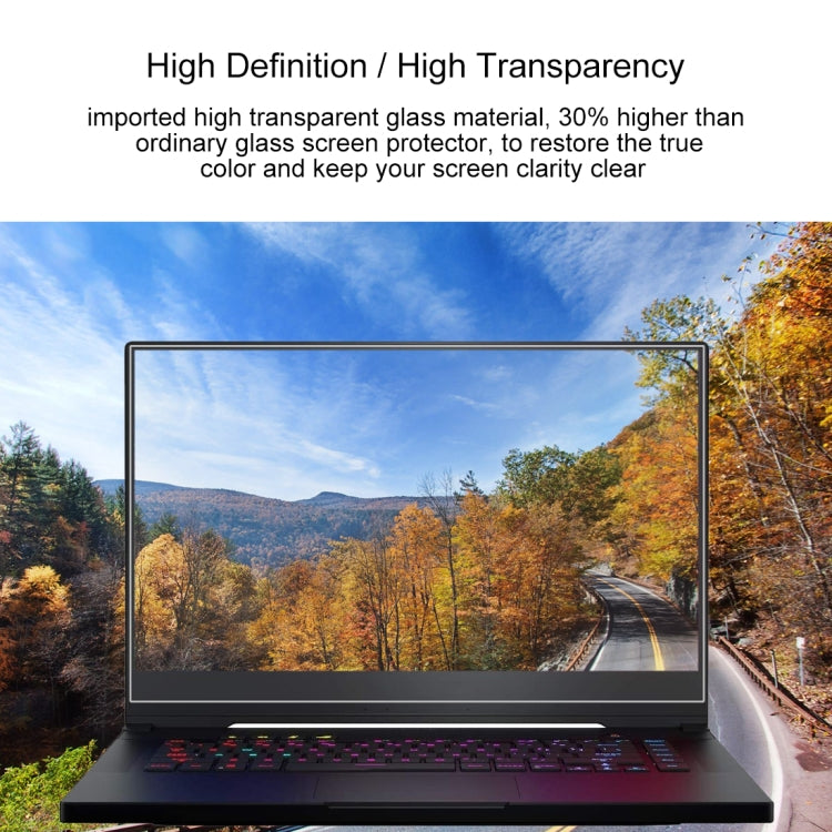 فيلم حماية شاشة لابتوب من الزجاج المقسى عالي الدقة، لأجهزة ASUS ROG Strix G مقاس 15.6 بوصة، ASUS ROG Strix Hero II 15.6 بوصة، ASUS ROG ZEPHYRUS (GX501) 15.6 بوصة، ASUS ROG ZEPHYRUS (M15) 15.6 بوصة، ASUS ROG Zephyrus M (GM501) 15.6 بوصة