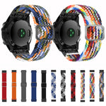 Adjustable Nylon Braided Elasticity Watch Band, For Garmin Fenix 7