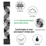 Adjustable Nylon Braided Elasticity Watch Band, For Garmin Fenix 7