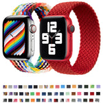 سوار ساعة مضفر من النايلون ذو لفّة واحدة لساعات Apple Watch السلسلة 8 و 7 41 مم / SE 2 و 6 و SE و 5 و 4 40 مم / 3 و 2 و 1 38 مم، لساعات Apple Watch السلسلة 8 و 7 41 مم، 135 مم، لساعات Apple Watch السلسلة 8 و 7 41 مم، 135 مم