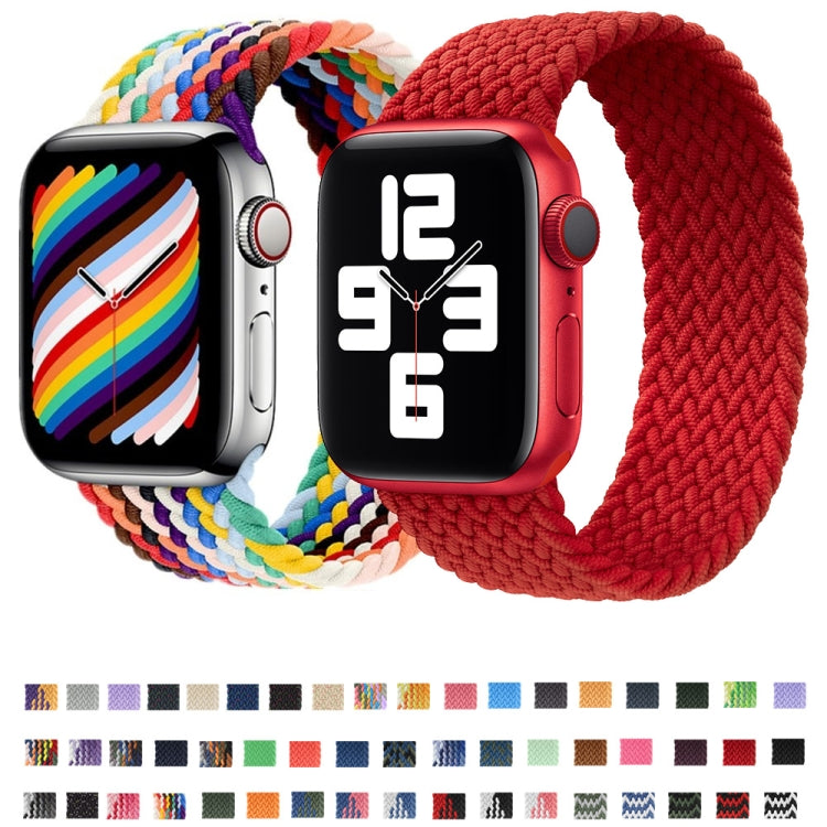سوار ساعة مضفر من النايلون ذو لفّة واحدة لساعات Apple Watch السلسلة 8 و 7 41 مم / SE 2 و 6 و SE و 5 و 4 40 مم / 3 و 2 و 1 38 مم، لساعات Apple Watch السلسلة 8 و 7 41 مم، 135 مم، لساعات Apple Watch السلسلة 8 و 7 41 مم، 135 مم