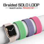 سوار ساعة مضفر من النايلون ذو لفّة واحدة لساعات Apple Watch السلسلة 8 و 7 41 مم / SE 2 و 6 و SE و 5 و 4 40 مم / 3 و 2 و 1 38 مم، لساعات Apple Watch السلسلة 8 و 7 41 مم، 135 مم، لساعات Apple Watch السلسلة 8 و 7 41 مم، 135 مم