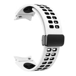 سوار ساعة سيليكوني قابل للطي مع ثقوب مزدوجة، لساعات Samsung Galaxy Watch5 Pro
