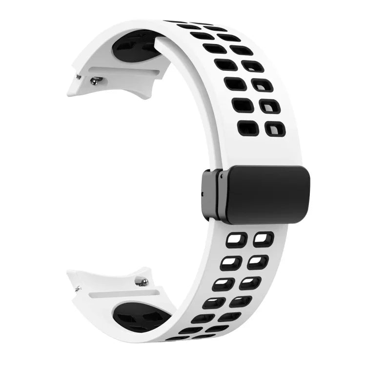 سوار ساعة سيليكوني قابل للطي مع ثقوب مزدوجة، لساعات Samsung Galaxy Watch5 Pro