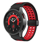 سوار ساعة سيليكوني قابل للطي مع ثقوب مزدوجة، لساعات Samsung Galaxy Watch5 Pro