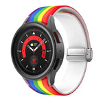 سوار ساعة سيليكوني مطبوع مغناطيسي، لساعات Samsung Galaxy Watch5
